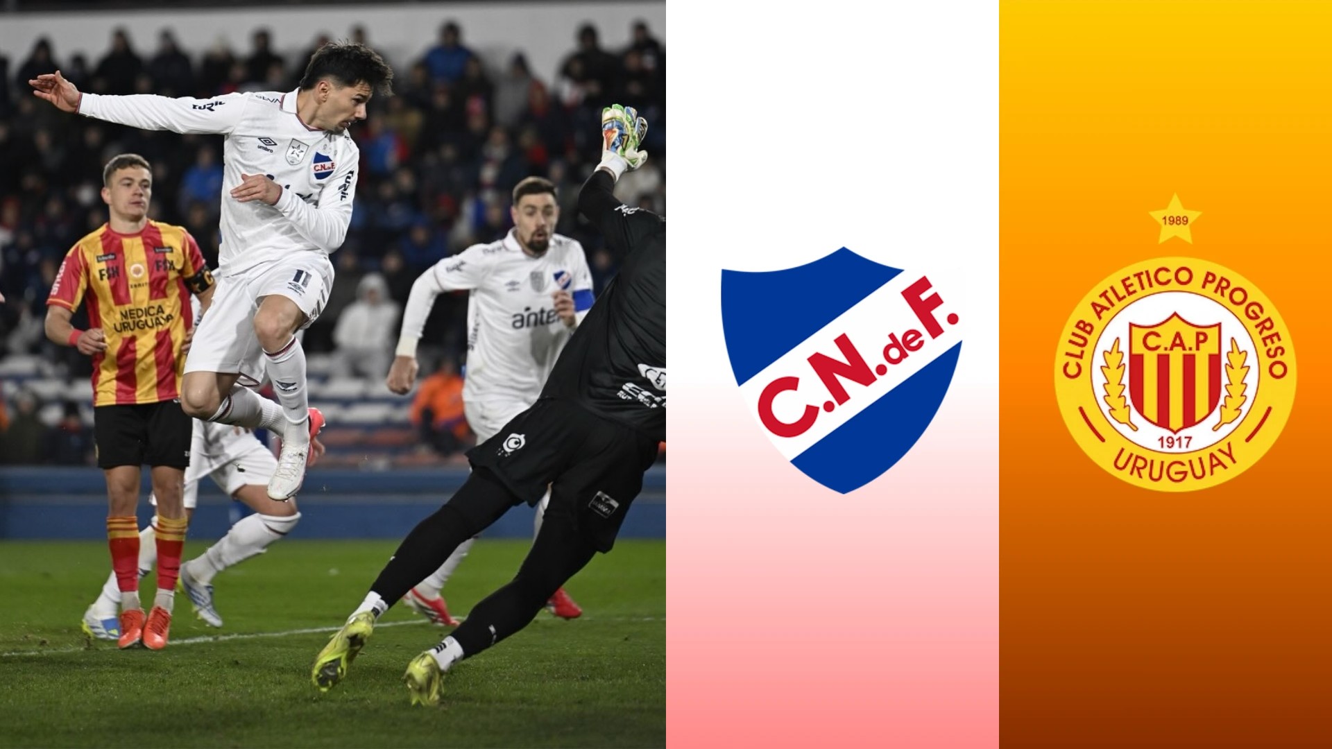 Nacional 1 vs 0 Progreso