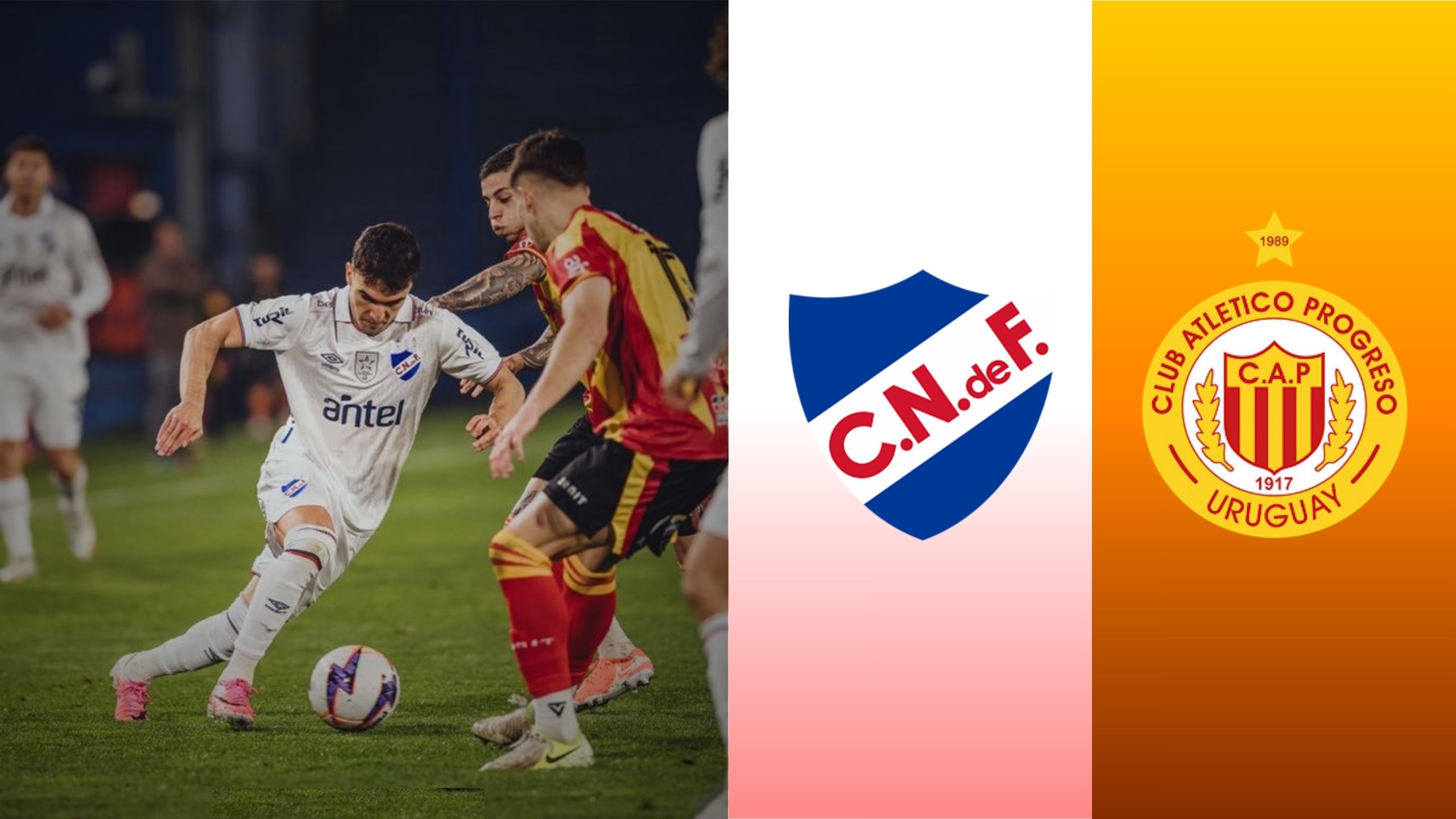 Nacional 2 vs 1 Progreso